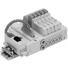 SMC solenoid valve 4 & 5 Port SS5Y3-45S6B, Base Mounted Manifold, Stacking, Plug-in, Serial Transmission System